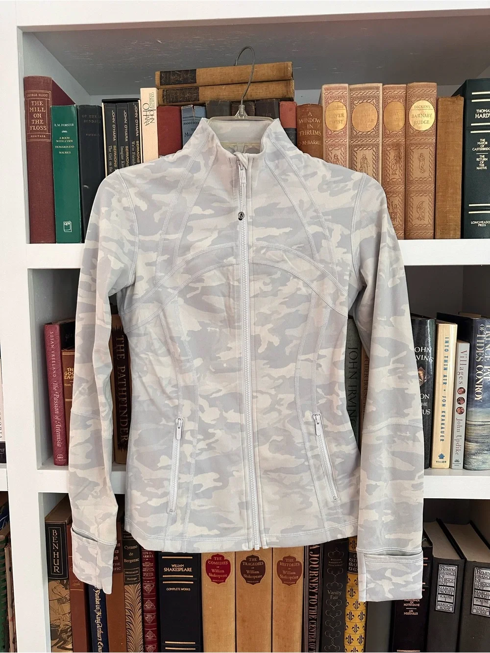 Lululemon athletica Define Luon Light Gray Camouflage Zip-Up Jacket - Women